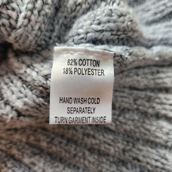 Vintage Alps brand women's cotton blend cardigan with wood buttons light blue L - Picture 3 of 8